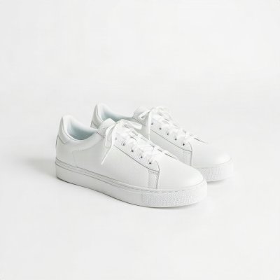 Tênis Casual Couro — Branco